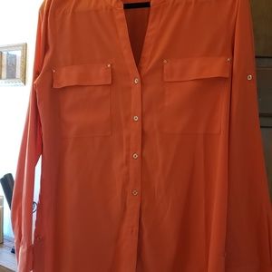 Orange Blouse by Calvin Klein